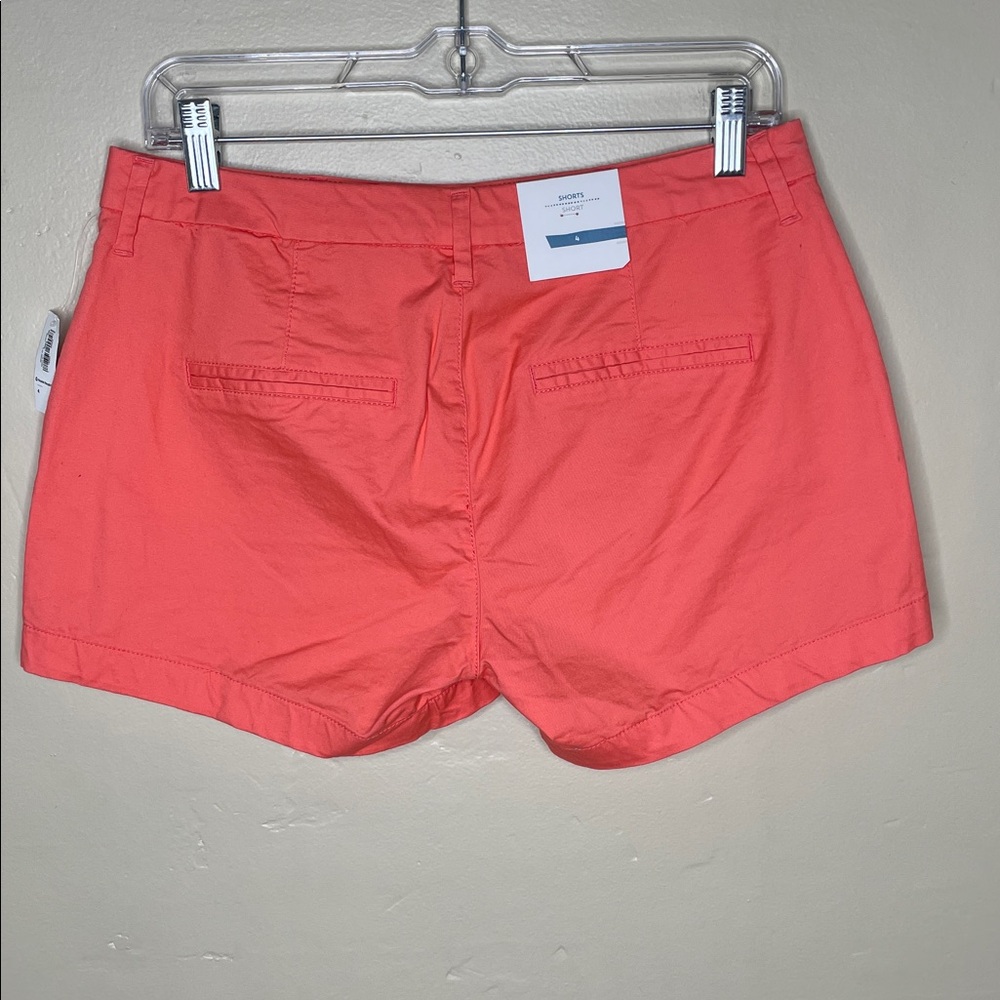 OLD NAVY Coral Short Shorts Flat Front Cotton Blend NWT 4 - Picture 2 of 12